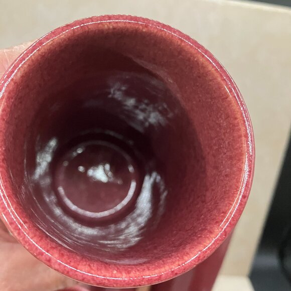 Set Of 5 Vintage Dryden Tall Cups # 4 Rose Mauve Hand Turned Pottery Hot Springs - Picture 9 of 13